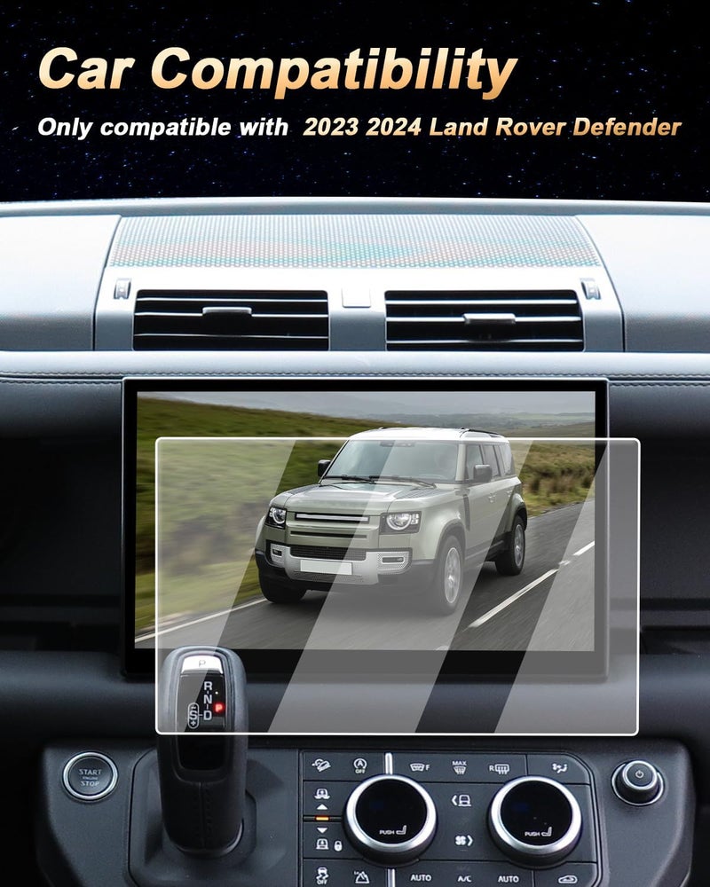 EcoZen Screen Protector For 2023-2025 Land Rover Defender - 11.4-Inch Navigation 9H Tempered Glass Screen Protector For 2023-2025 Defender 90 110 130 OCTA Accessories - Anti Fingerprints - Image 2